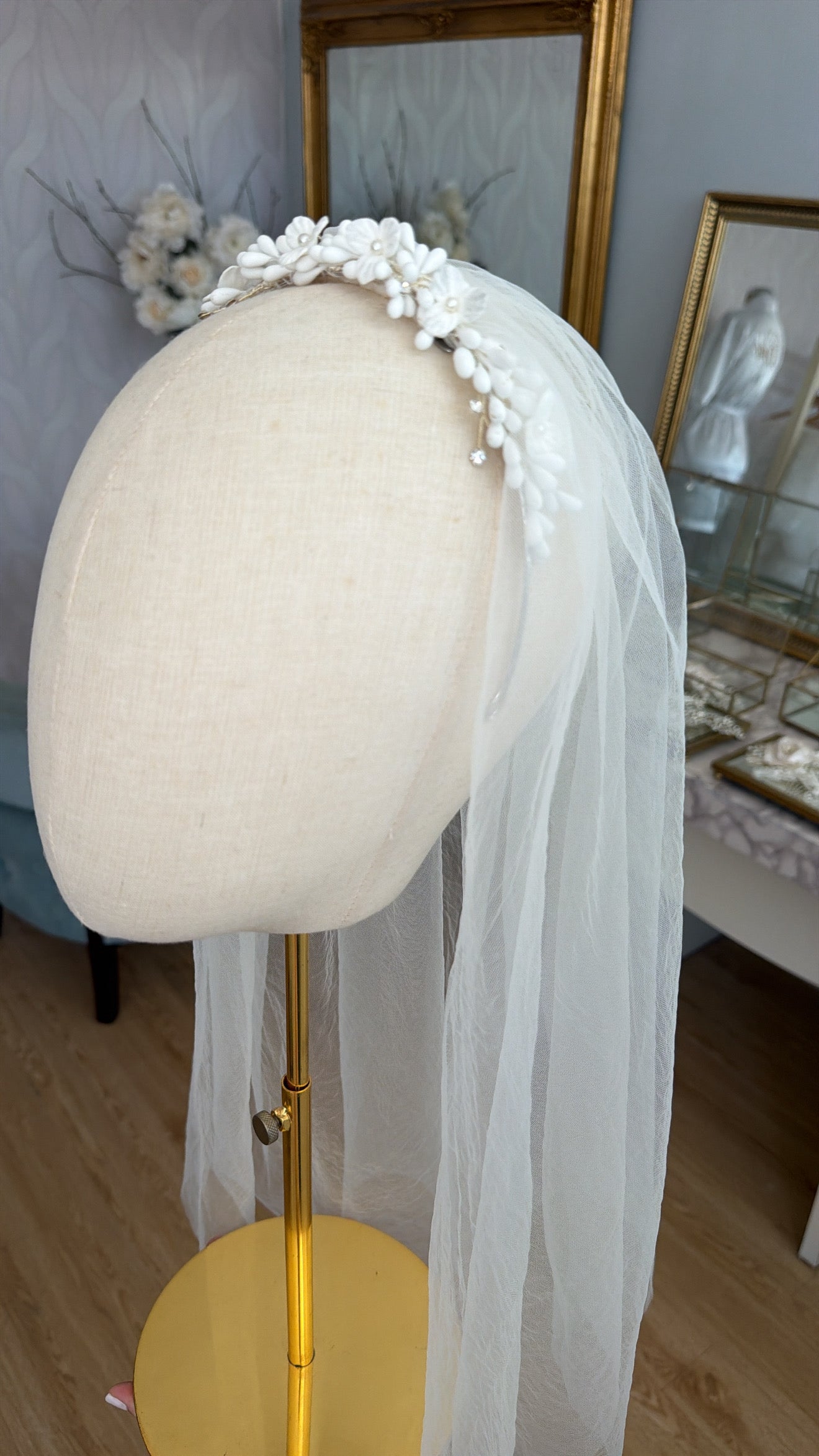 Diadema con velo Primera Comunión