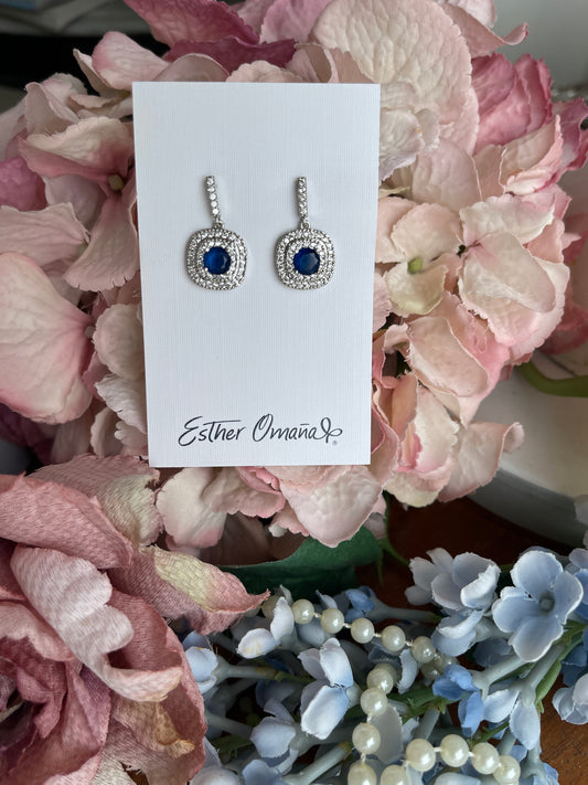 Aretes azul zafiro AR1019