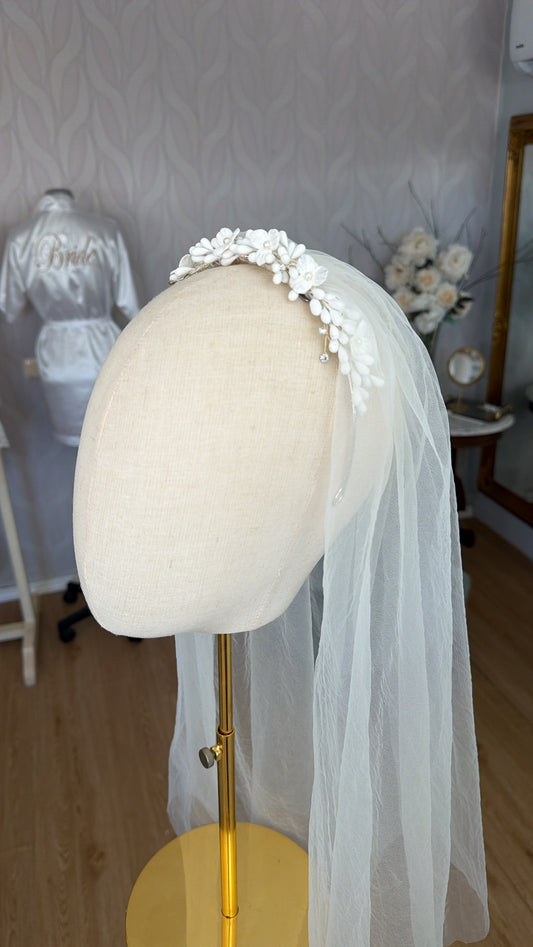 Diadema con velo Primera Comunión