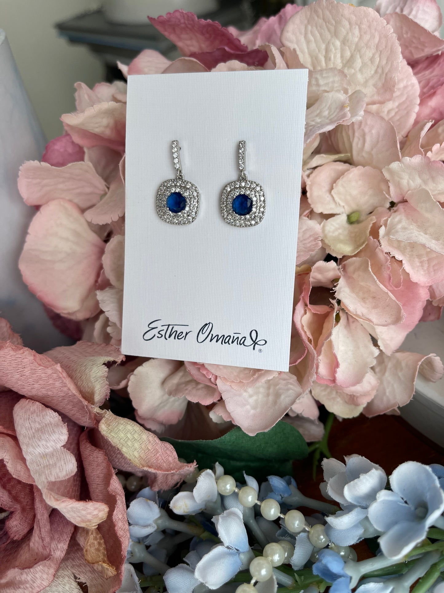 Aretes azul zafiro AR1019