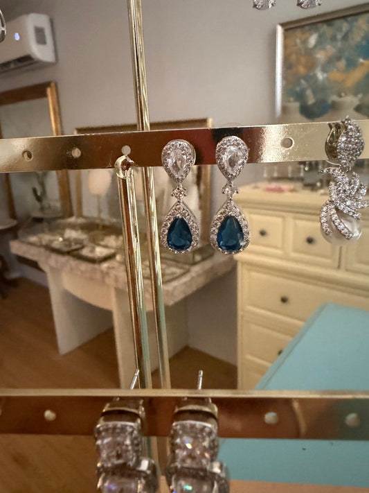 Aretes zafiros