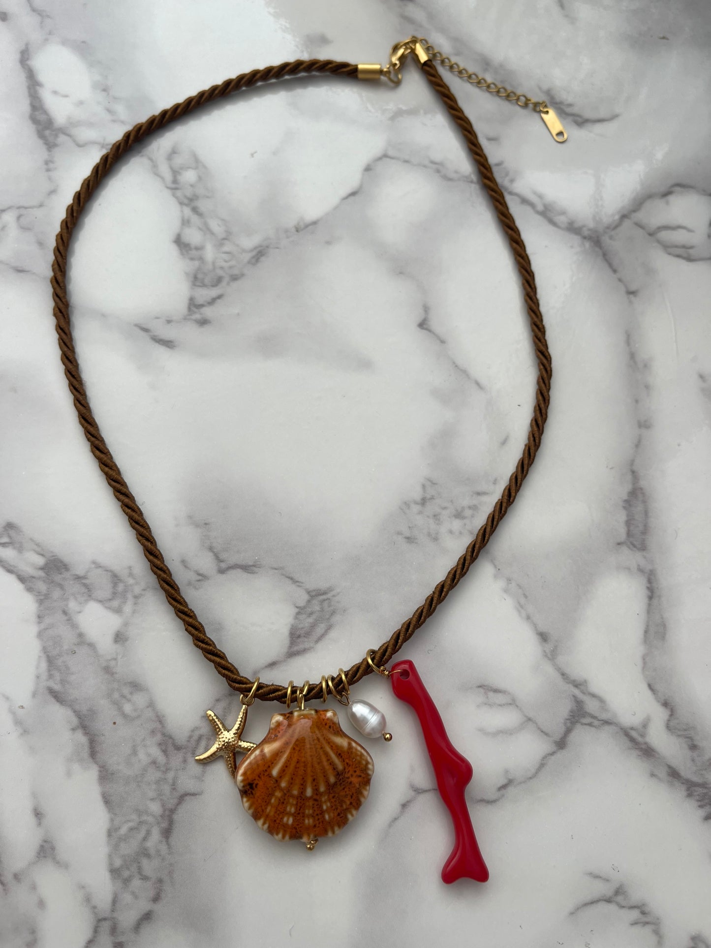 Collar Coral Seashell CRL06