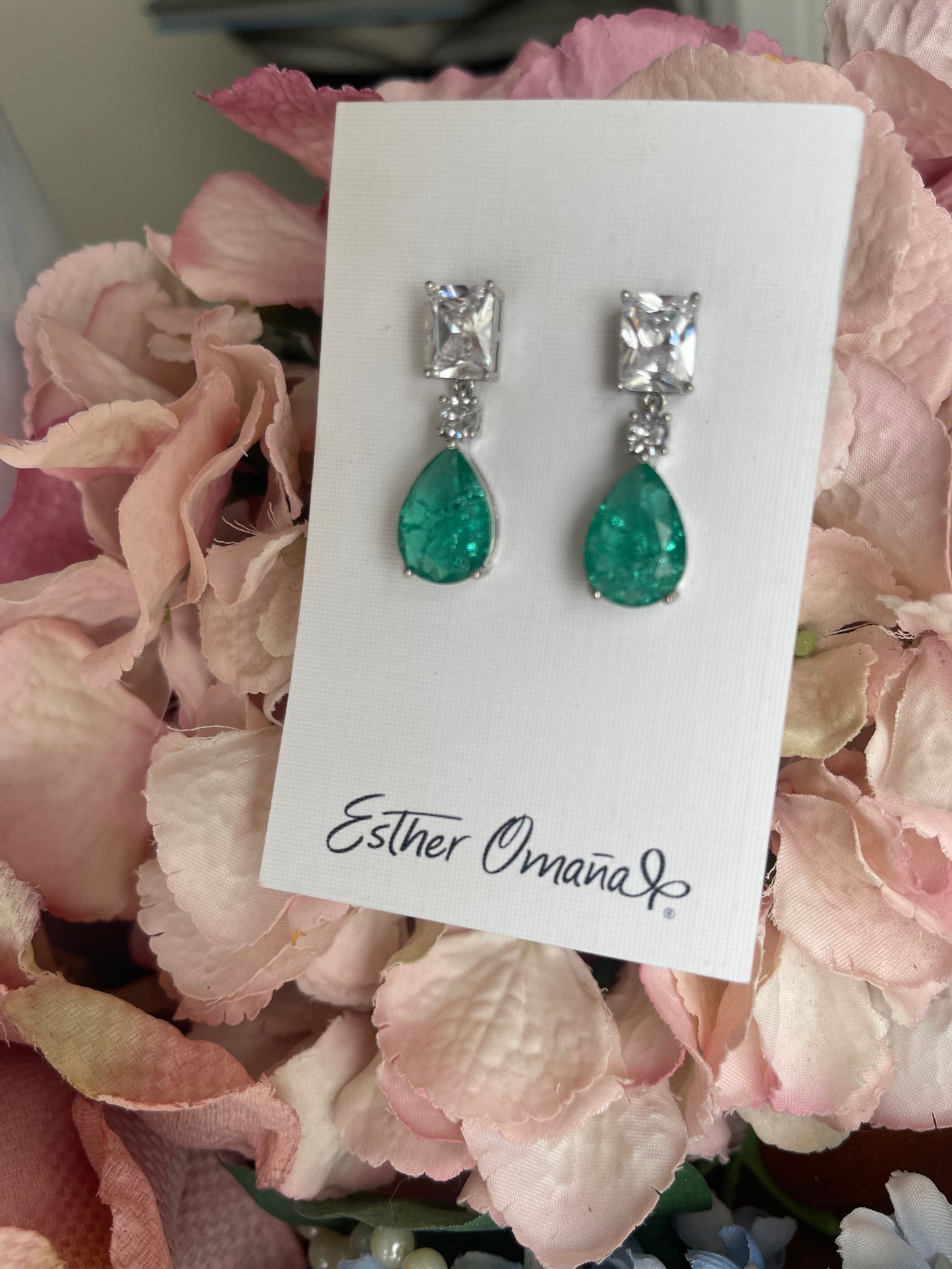 Aretes verde agua AR1042