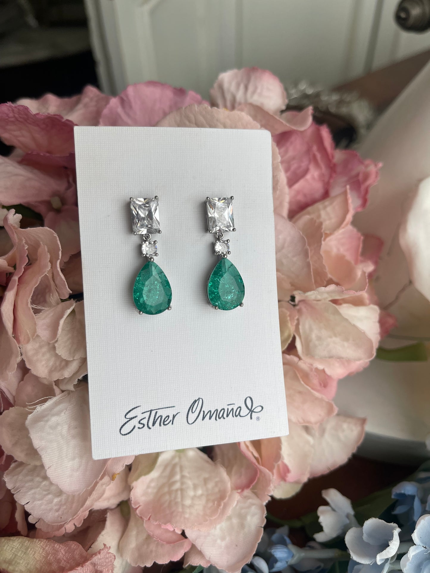 Aretes verde agua AR1042